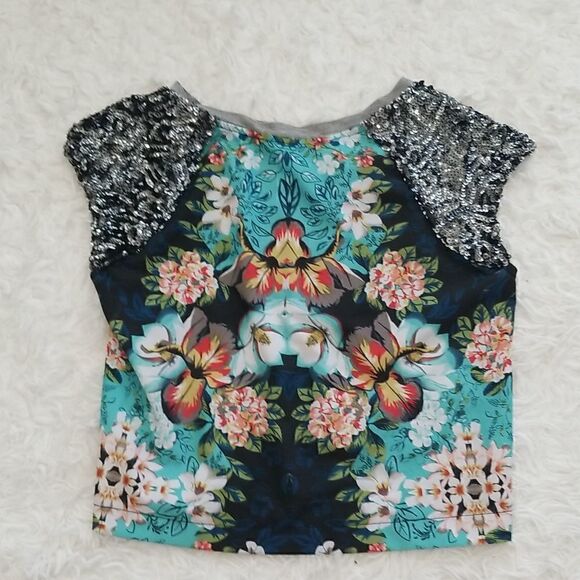 Xhilaration Silver Sequins Skirt Set Sz Xsmall - Picture 5 of 11